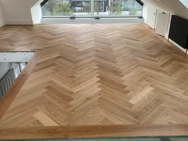 Trade Flooring Bespoke Herringbone Hardwood Flooring In Southwark