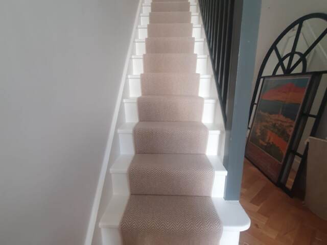 Fibre Carpets Flatweave Classics Herringbone Chalk Carpet In St John’s Wood