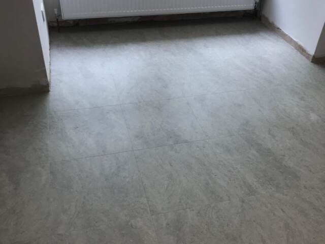 Amtico Spacia Bias Travertine Oyster in Paddington