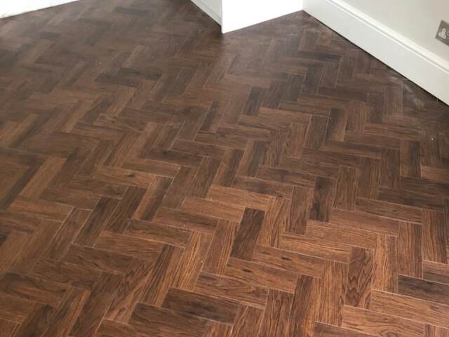 Amtico Spacia Black Walnut Parquet In Putney