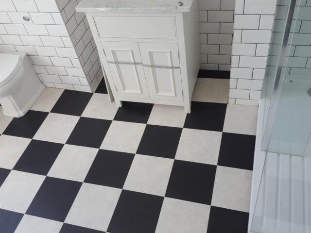 Amtico Spacia Ceramic Coal & Limestone Fitting In Hampstead