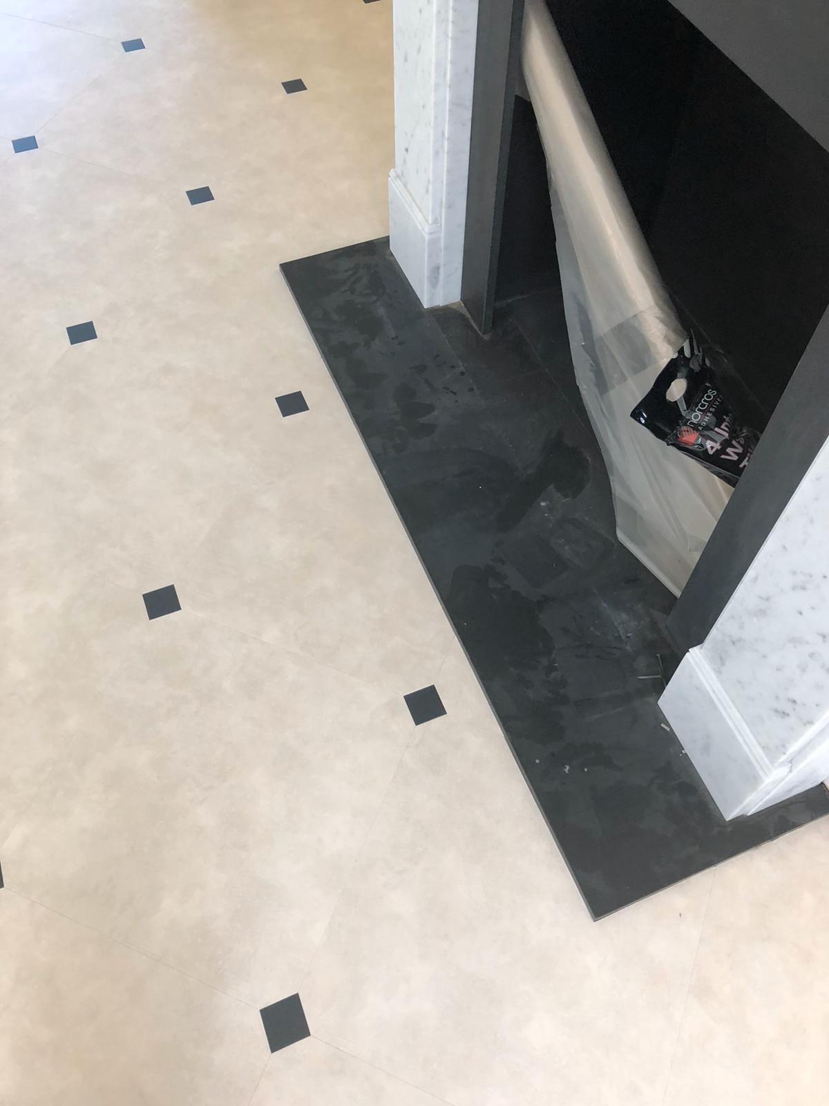 Amtico Signature Limestone Calico With Amtico Graphite Slate Key Squares Installation In Pimlico-0
