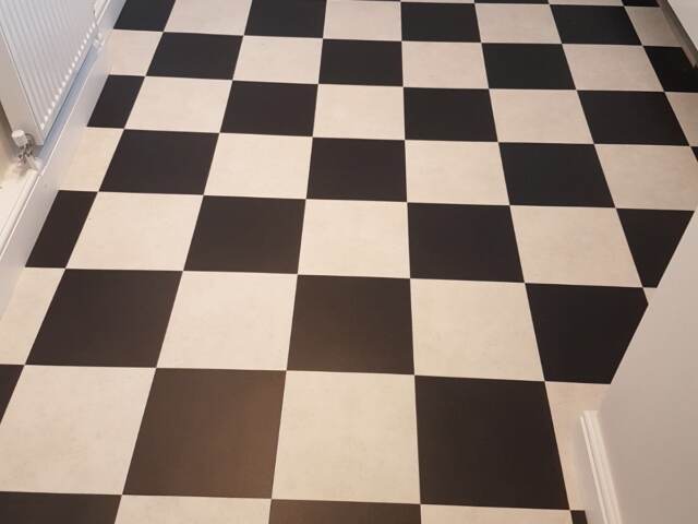 Amtico Spacia Limestone & Ceramic Cool Installation In Docklands