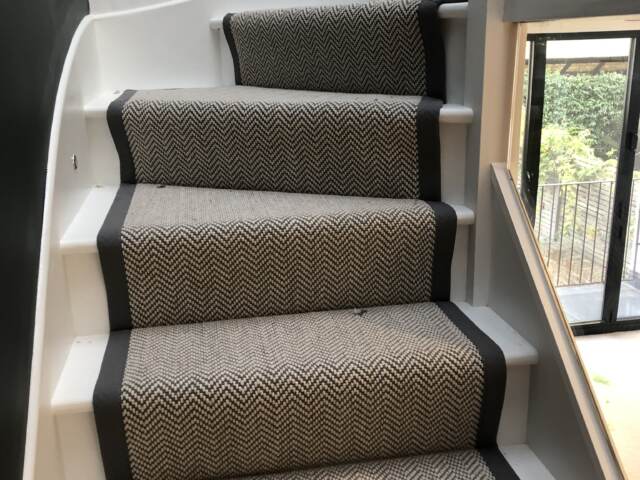 Fibre Carpets Flatweave Classics Herringbone Dapple Installation In Wimbledon