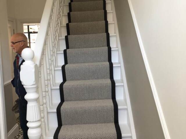 Fibre Carpets Flatweave Classics Herringbone Installation In Kensington