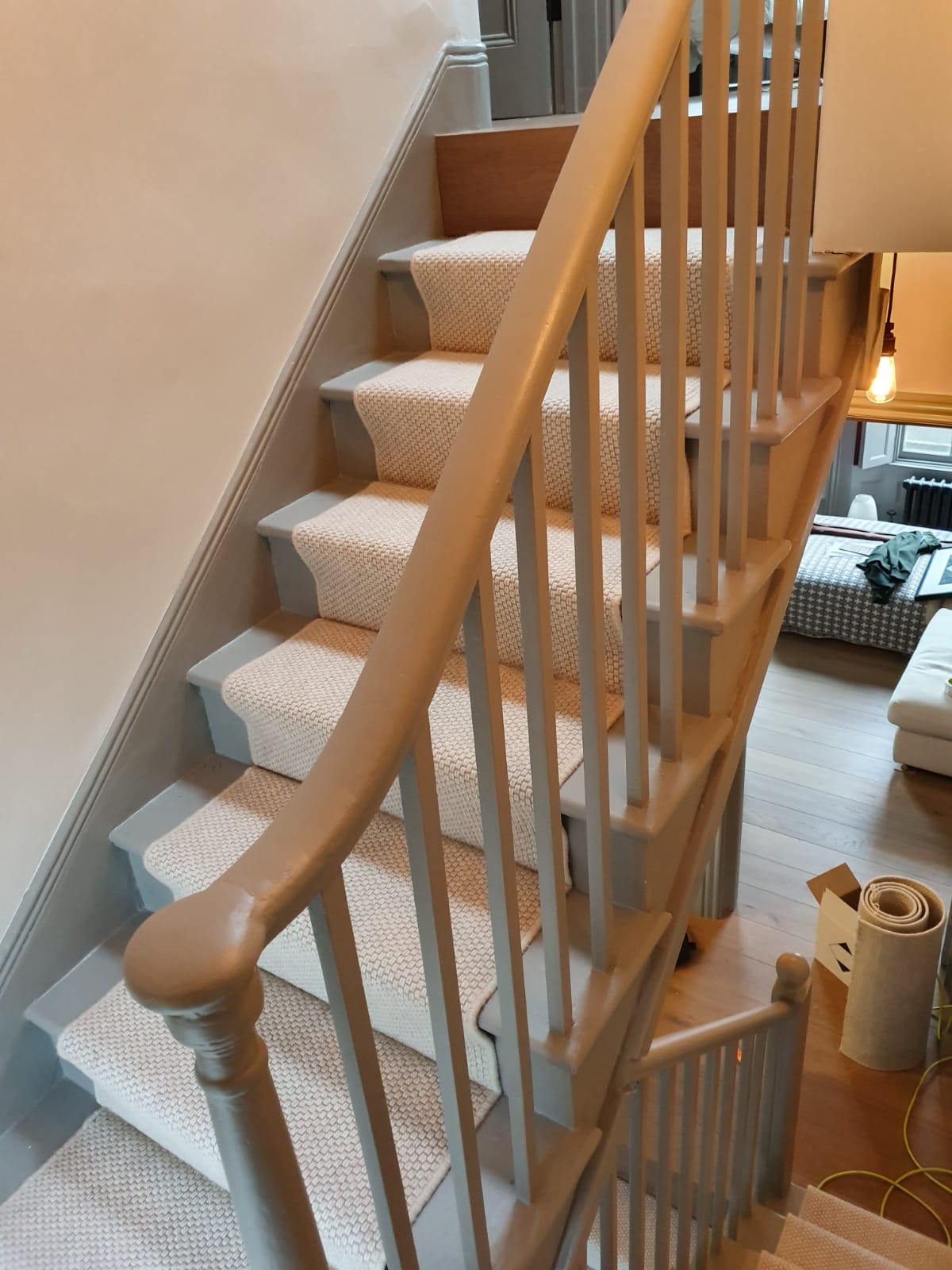 Fibre Carpets Flatweave Classics Panama Latte Installation In Mayfair-0