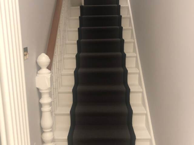 Fibre Carpets Wool Faroe Teal Installation In Wimbledon