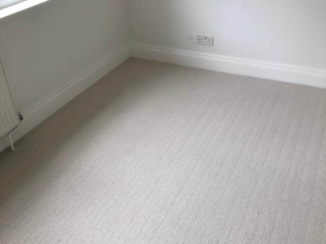 Fibre Carpets Wool Herringbone Installation In Battersea