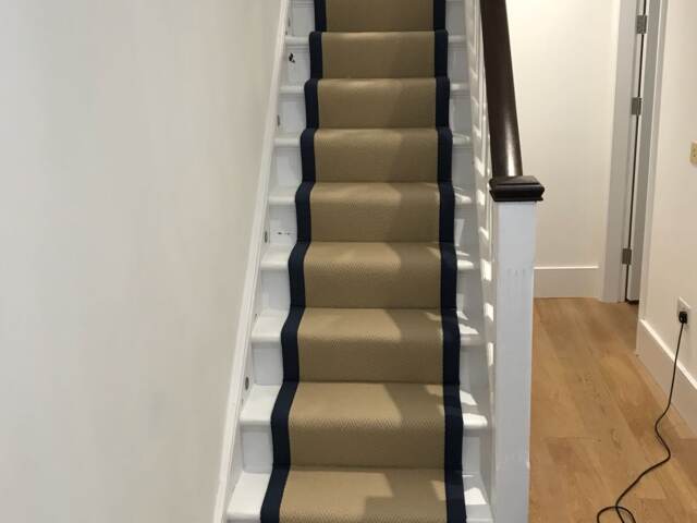 Fibre Carpets Wool Herringfine Bank Installation In Notting Hill