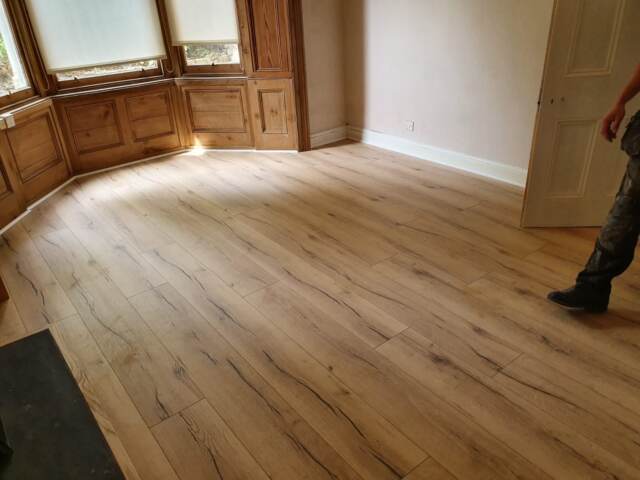 Haro Laminate Tritty Italica Cream Installation In Pimlico