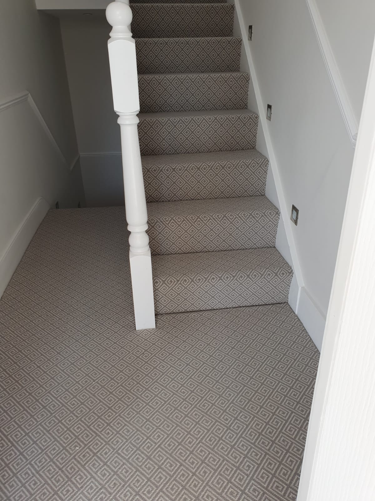 Rols Wool Carpets Greek Key Ash Installation In Docklands-2