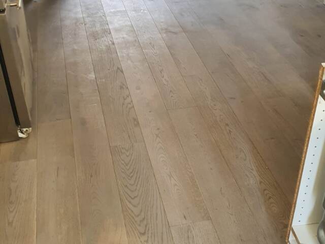 Staki Wood Flooring Asphalt Grey Installation In Putney