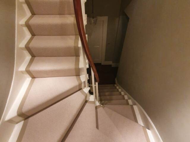Fibre Carpets Wool Herringbone Longleat Installation In Hammersmith