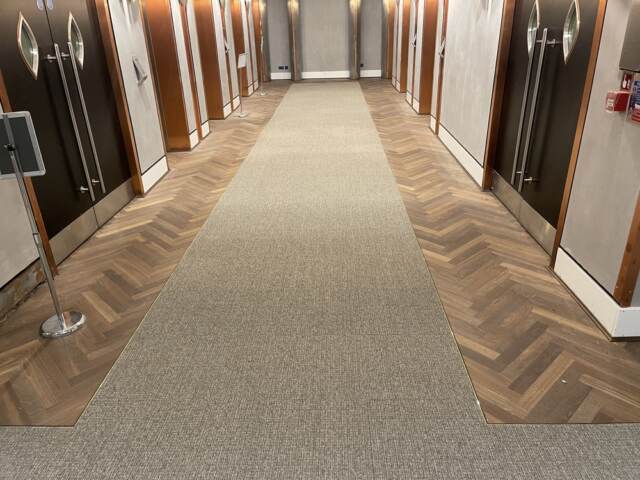 Havwoods Herringbone Wood Flooring & Milliken Carpet Installation In Putney