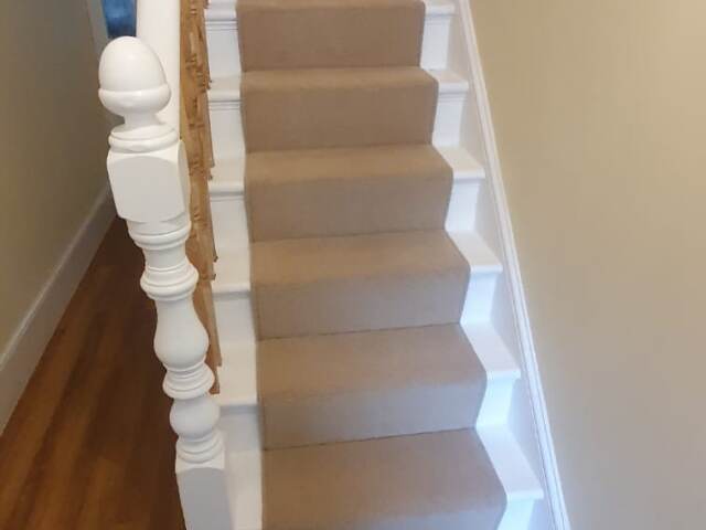 Cavalier Carpets Cosmopolitan Twist Tan installation in Chiswick