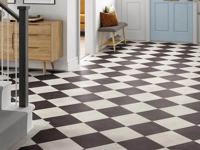 Amtico Spacia White Marble SS5S2618 / Amtico Spacia Black Marble SS5S2621