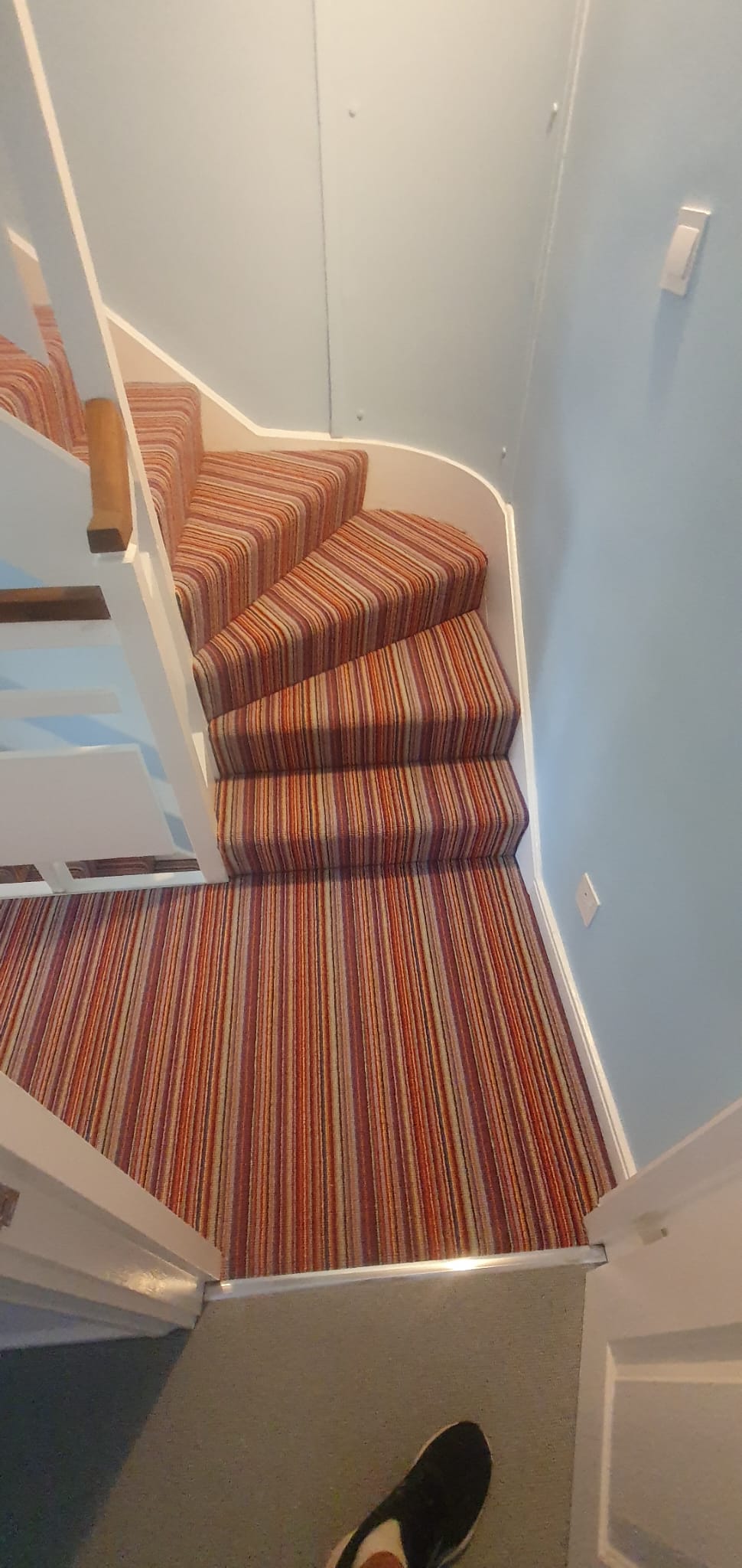 Hugh Mackay Carpets Deco Stripe Kingston installation in Southwark-0