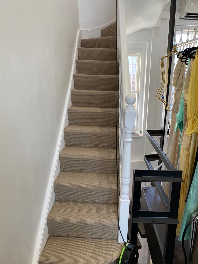 Fibre Carpets Classic Flatweave Herringbone Dapple installation in Barnes-0