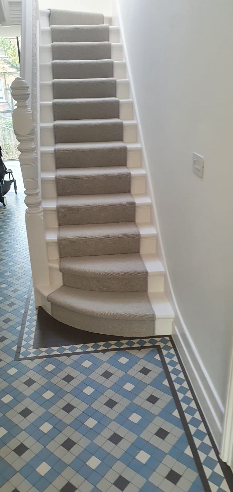 Fibre Carpets Seychelles Lagoon installation in Chiswick-0