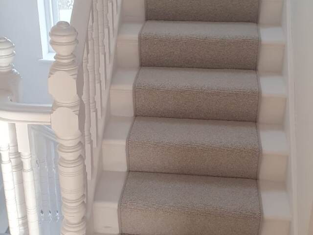 Fibre Carpets Seychelles Lagoon installation in Chiswick