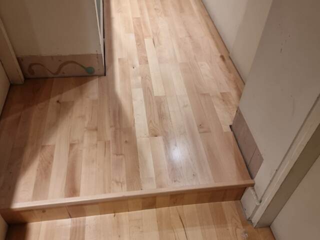 Junckers Silva Sport Beech wood flooring installation in Docklands