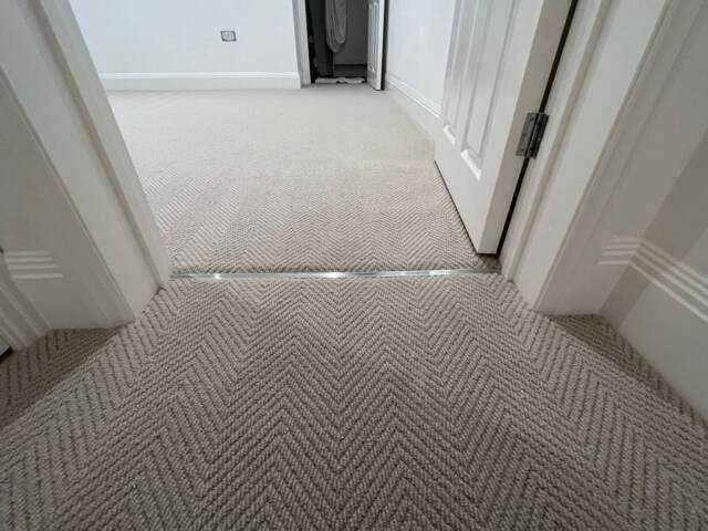 Kersaint Cobb Folded Angle Tessalation carpet installation in Wandsworth