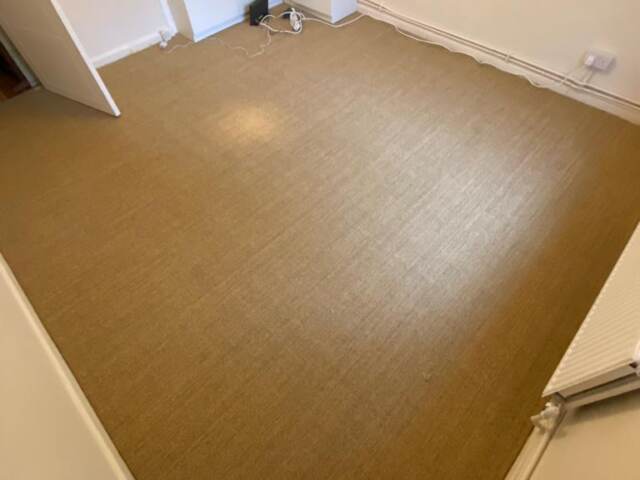 Kersaint Cobb Sisal Mini Boucle Titanium carpet installation in Shepherds Bush