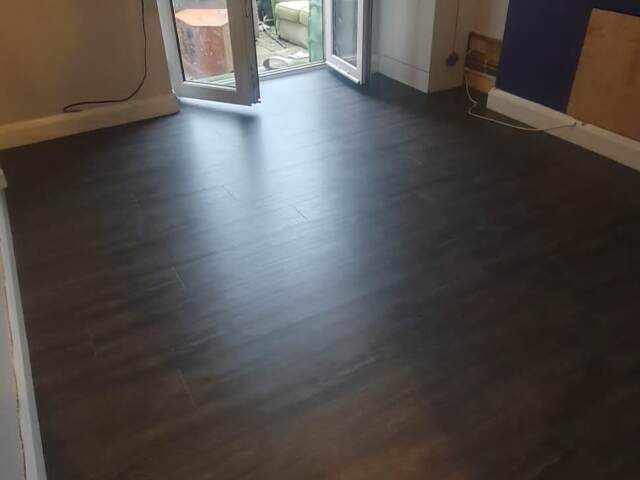 Amtico Spacia Blackened Spa Wood installation in Paddington