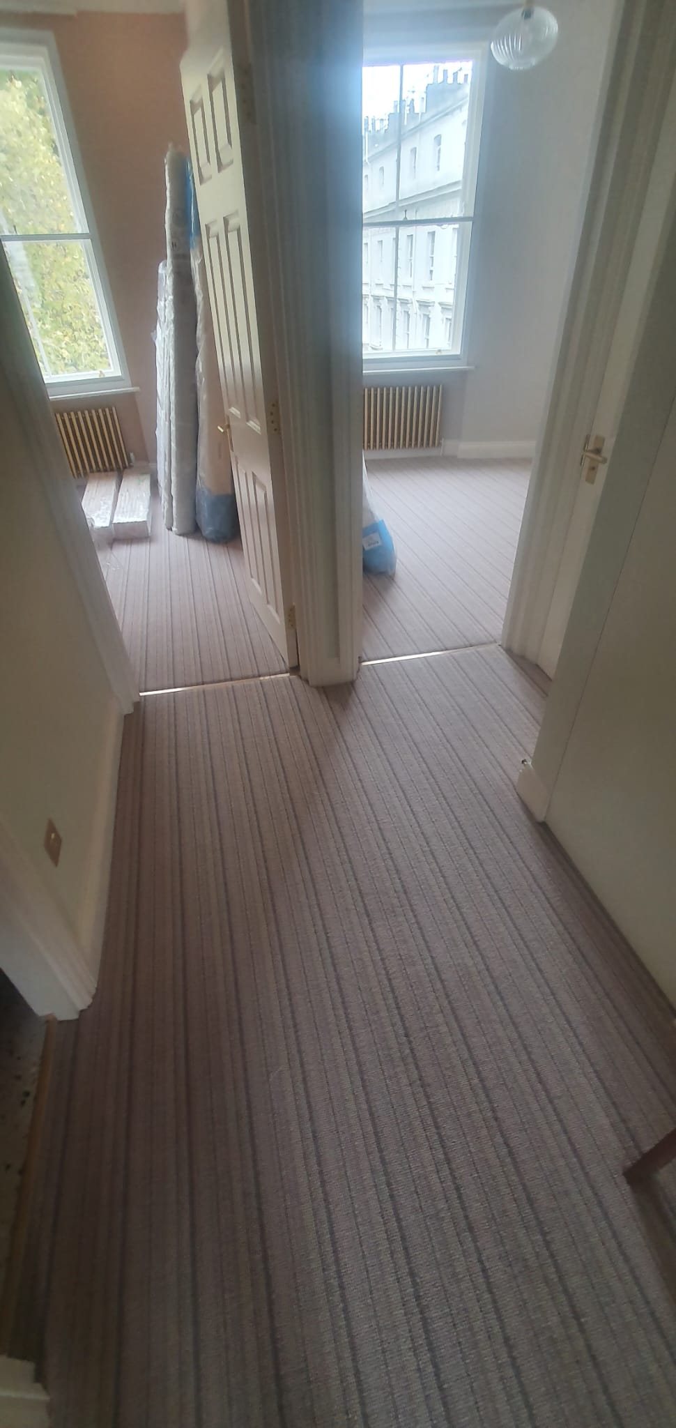 Hugh Mackay Carpets Deco Stripe Mayfair installation in Camden-02