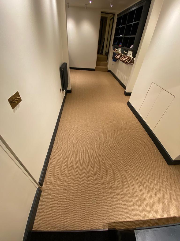 Unnatural Flooring New England Woodstock carpet installation in Marylebone-2