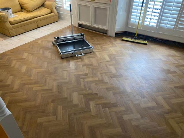 Amtico Spacia Honey Oak installation in Chelsea