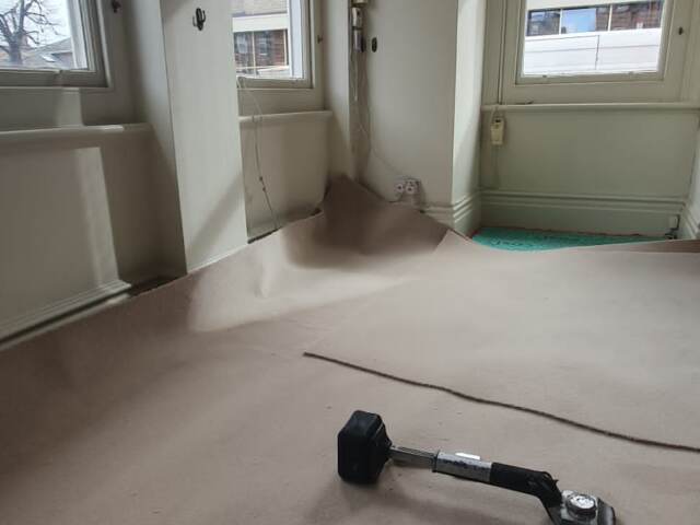 Cavalier Carpets Cartouche Velvet Feather installation in Farringdon