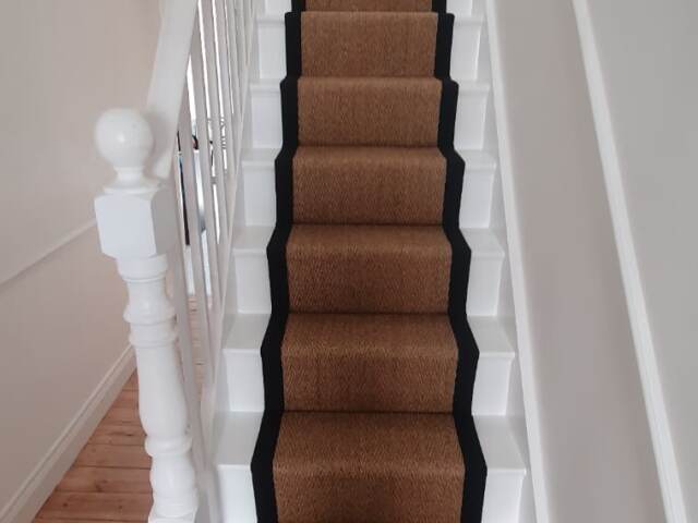 Crucial Trading Herringbone Topaz carpet installation in Borough