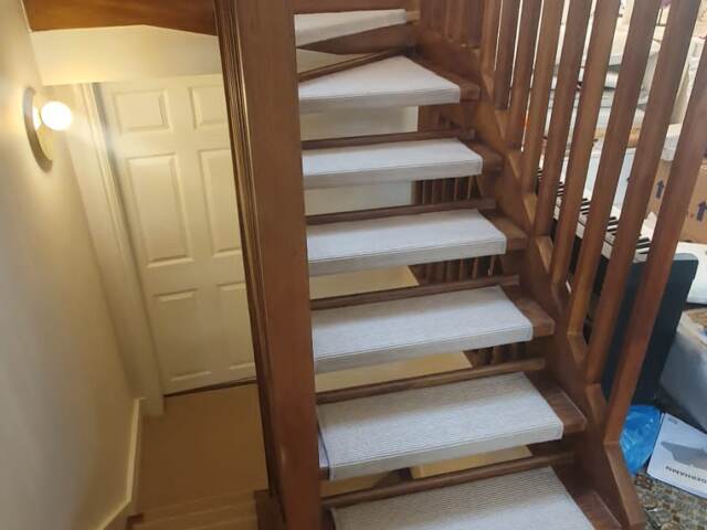 Crucial Trading Sisal Harmony Boucle Moon Frost B257 carpet installation in Richmond