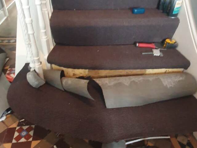 Crucial Trading Sisal Small Boucle Accents Black carpet installation in Pimlico