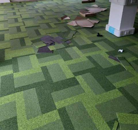 Desso Stratos Blocks Ecoltile Carpet Tiles Installation in Chiswick, Office