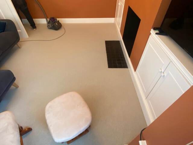 Fibre Carpets Wool Seychelles Lagoon installation in Hammersmith