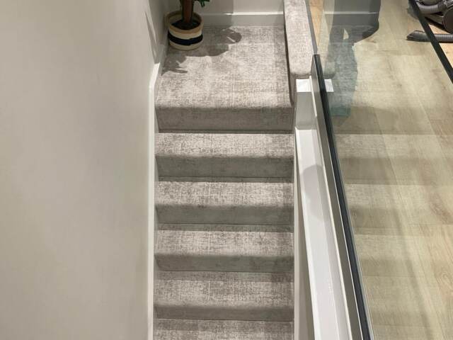 Rols Wool Carpets Luna White Rhodium installation in Battersea