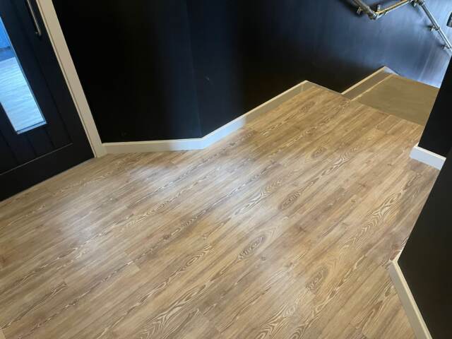 Amtico First Worn Ash installation in Mayfair