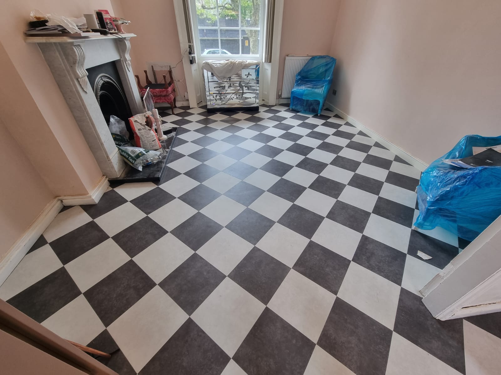 Amtico Spacia Horizon & Snow installation in Belgravia-2