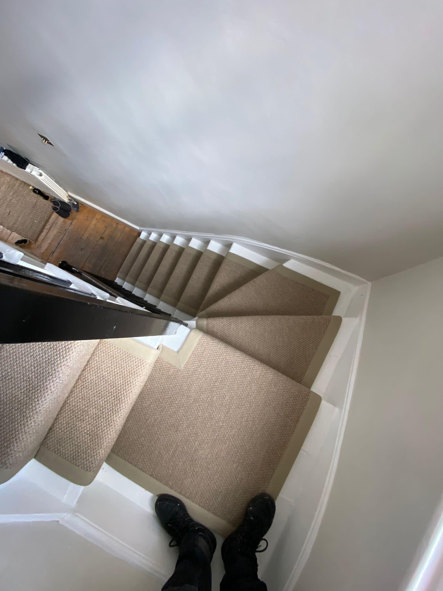 Fibre Carpets Flatweave Classics Panama Biscotti installation in Ealing-0