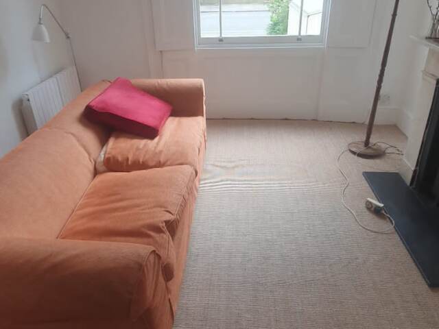 Fibre Carpets Sisal Easyclean Boucle Sunstone installation in Lambeth