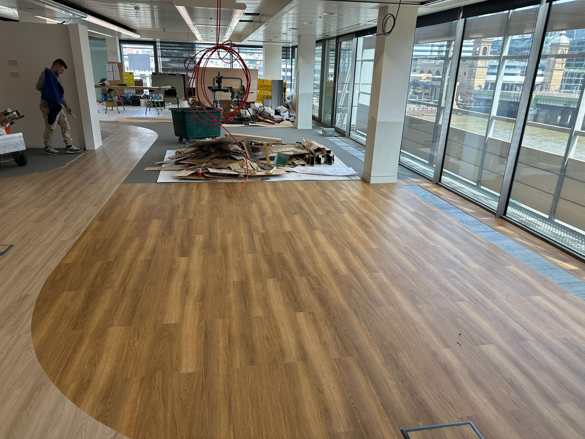 Amtico Access Soft Oak & Honey Oak installation in Ealing-1