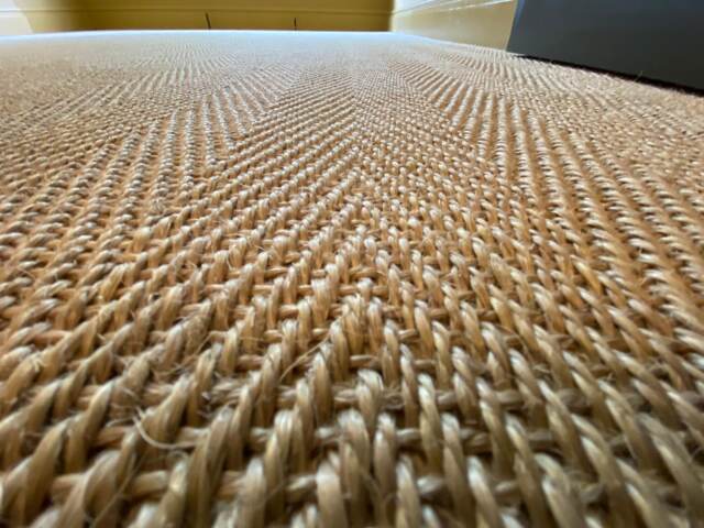 Crucial Trading Harmony Herringbone Light Caramel carpet installation in Camden