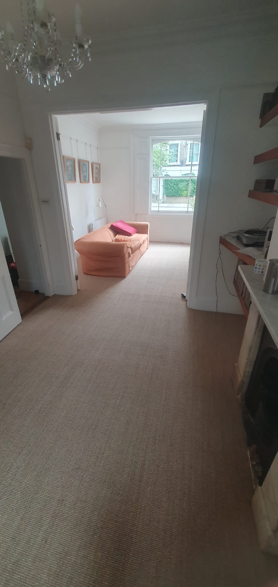 Fibre Carpets Sisal Easy Clean Boucle Sunstone installation in St John's Wood-0