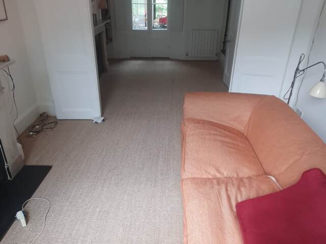 Fibre Carpets Sisal Easy Clean Boucle Sunstone installation in St John’s Wood