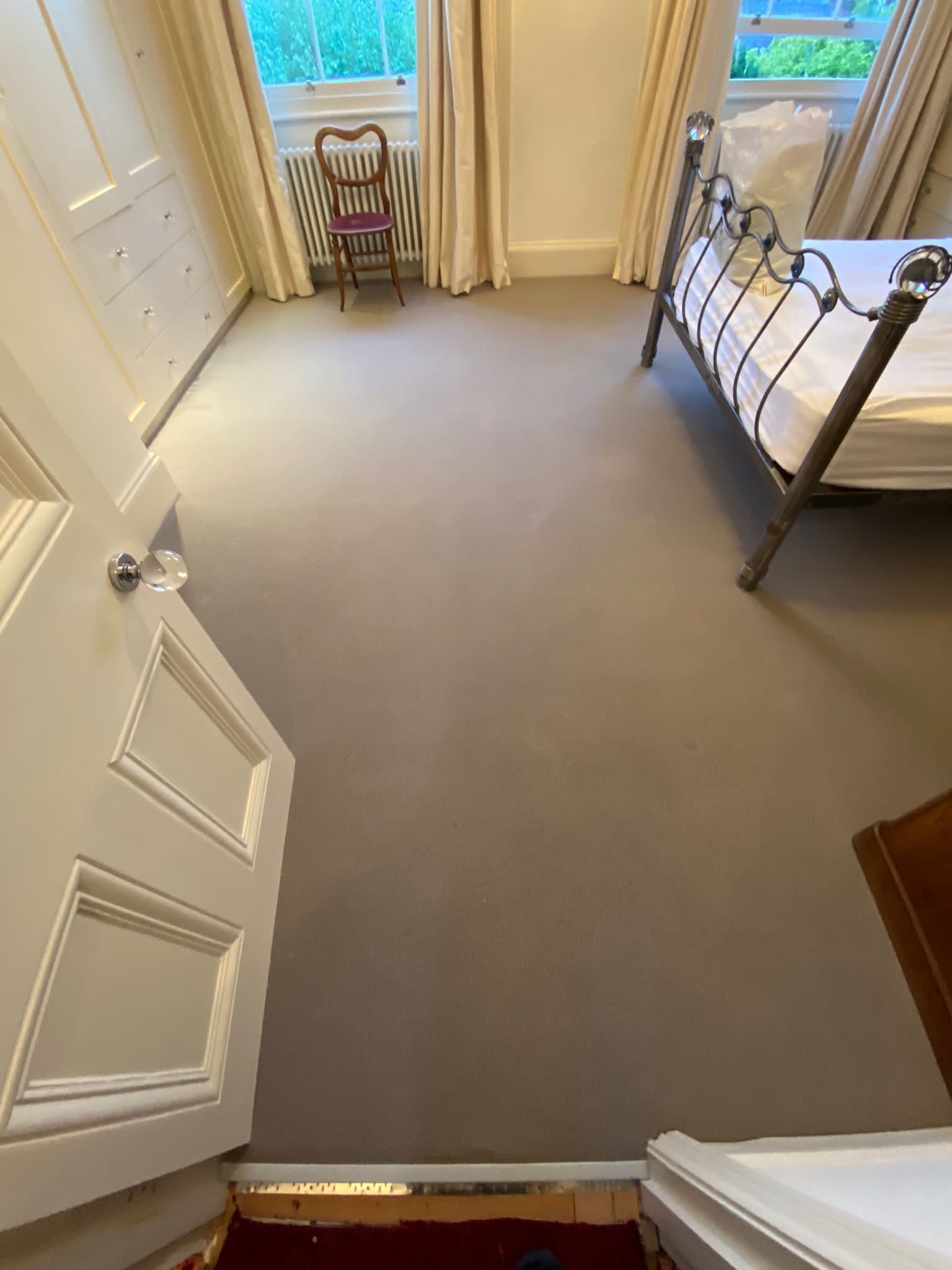 Westex Flooring Natural Loop Cable Pewter carpet installation in Kilburn-1