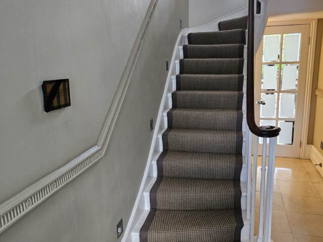 Crucial Trading Sisool Tric Mocha carpet installation in Croydon