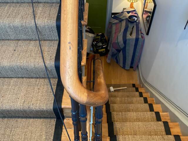 Fibre Carpets Sisal Easyclean Borneo Bontang installation in Belgravia