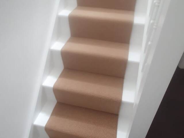 Westex Flooring Natural Loop Collection Cable Corn carpet installation in Wandsworth